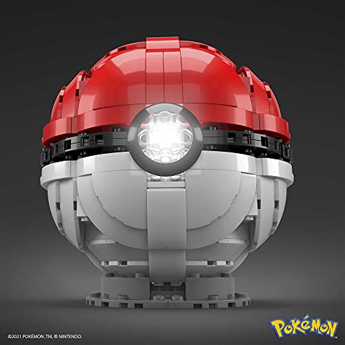 Mega Construx Pokémon Pokeball gigante Figura de bloques de construcción de juguete para niños +10 años (Mattel HBF53)