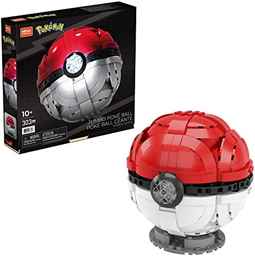 Mega Construx Pokémon Pokeball gigante Figura de bloques de construcción de juguete para niños +10 años (Mattel HBF53)