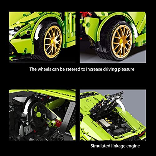 MEIDUN TéCnica De Coche para Lamborghini Huracan, 2285 Piezas Grandes con Bloques De SujecióN, Juego De ConstruccióN Compatible con Lego Technic