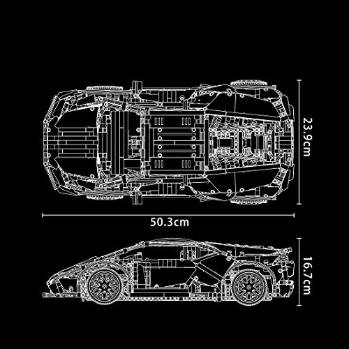 MEIDUN TéCnica De Coche para Lamborghini Huracan, 2285 Piezas Grandes con Bloques De SujecióN, Juego De ConstruccióN Compatible con Lego Technic