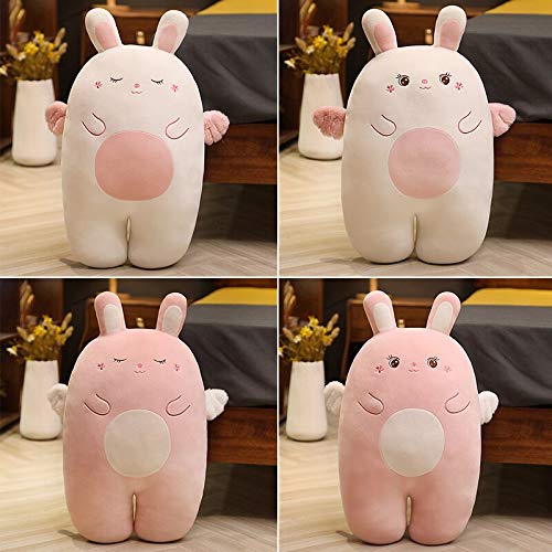 MEKTSA 65-95cm Angel Sakura Plush Bunny Toy Relleno Sweet Pink White Rabbit Pillow Sleeping Friend Overnight Plushie para niñas 65cm Whiteeyesclosed