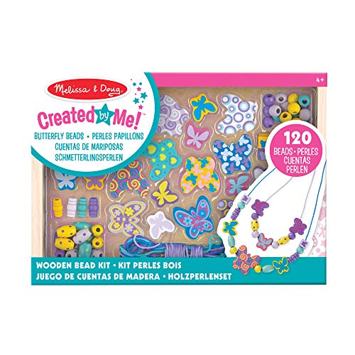 Melissa & Doug - Amigas Mariposas, Juego De Cuentas De Madera (14179)