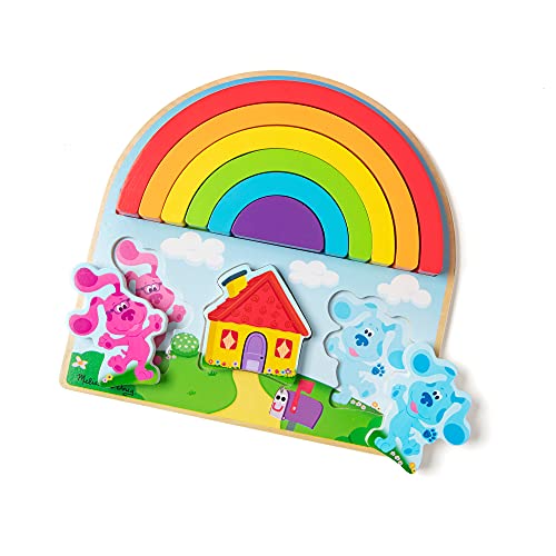 Melissa & Doug- Blue's Clues & You Puzzle in Legno Arcobaleno impilabile, Multicolore, 33008