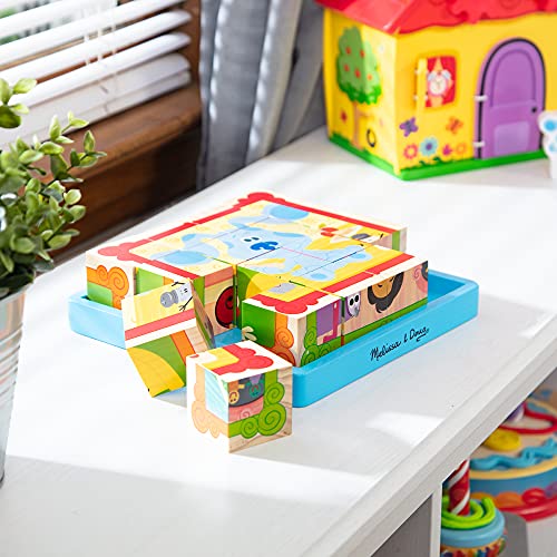 Melissa & Doug- Blue's Clues & You Puzzle in Legno cubo, Multicolore, 33007