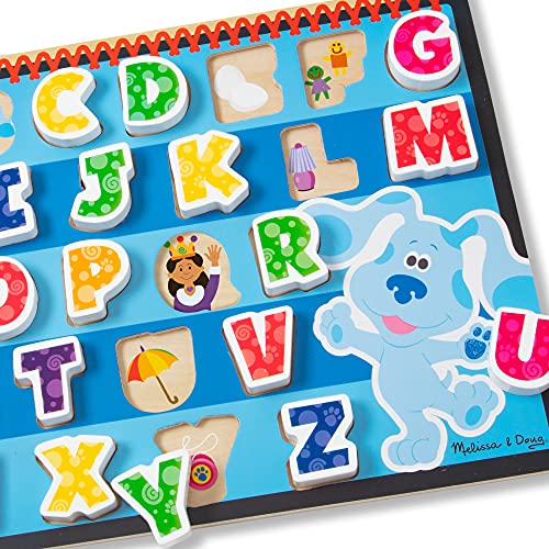 Melissa & Doug- Blue's Clues & You Puzzle in Legno Grosso-Alfabeto, Multicolore, 33010