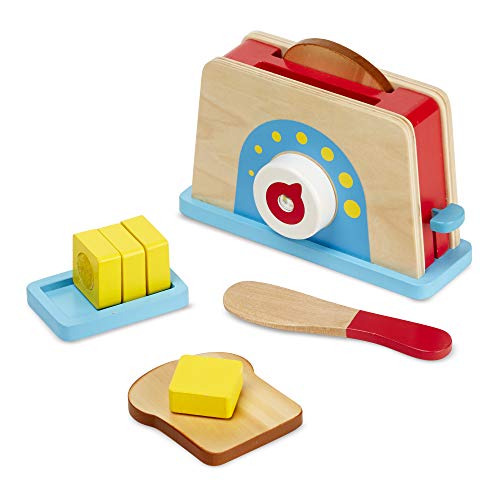 Melissa & Doug Bread & Butter Toaster Set, Multicolor (19344)