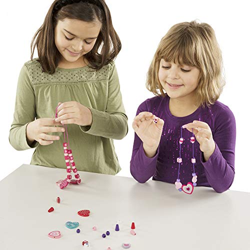 Melissa & Doug- Created by Me Heart Beads Kit de Cuentas de Madera, Multicolor (14175) , color/modelo surtido