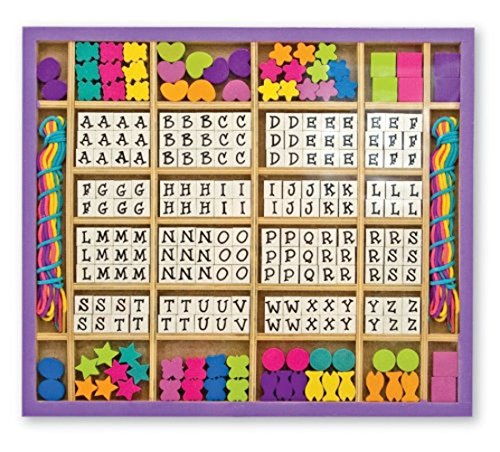 Melissa & Doug - Cuentas de madera para hilar (13774)