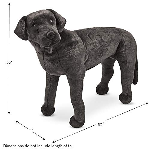 Melissa & Doug - Labrador de peluche, color negro (12117)