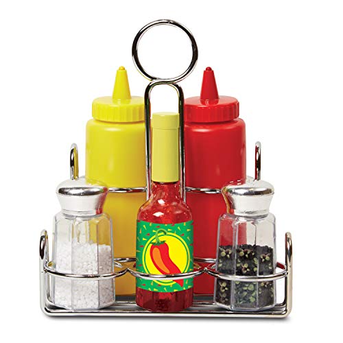 Melissa & Doug Let's Play House! Condiment Set - Juegos de rol (Cocina y comida, Estuche de juego, 3 año(s), 5 año(s), 203,2 mm, 165,1 mm)