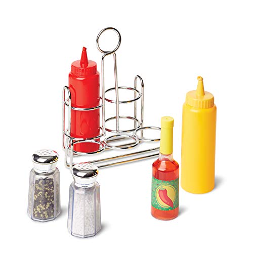 Melissa & Doug Let's Play House! Condiment Set - Juegos de rol (Cocina y comida, Estuche de juego, 3 año(s), 5 año(s), 203,2 mm, 165,1 mm)