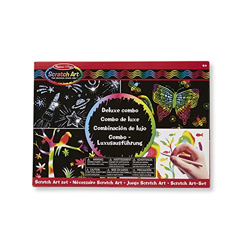 Melissa & Doug- Scratch Art Deluxe Combo Set Lujo con Suministros, Multicolor (5981) , color/modelo surtido