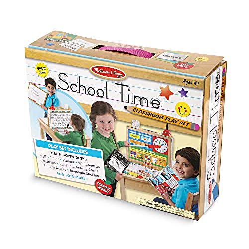 Melissa & Doug Set de juego Hora de la escuela! Juega a ser el profesor o el estudiante! | Juego simbólico para niños| 3+ años