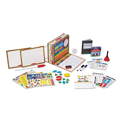 Melissa & Doug Set de juego Hora de la escuela! Juega a ser el profesor o el estudiante! | Juego simbólico para niños| 3+ años