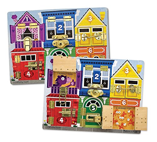 Melissa & Doug- Tablero de pestillos, Multicolor (13785)