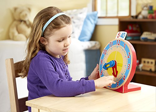 Melissa & Doug- Turn & Tell Orologio in Legno, Multicolore, 4284