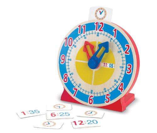 Melissa & Doug- Turn & Tell Orologio in Legno, Multicolore, 4284