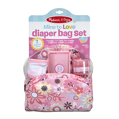 Melissa&Doug- Doll Nappy Bag Set, Color surtido (Melissa & Doug 14889)