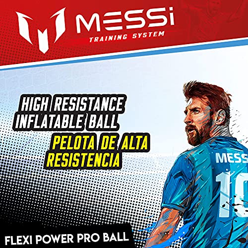 Messi Training System - Balón fútbol, balón talla 5, balón de fútbol Messi, balón Messi, balón fútbol niños tamaño 5, deporte al aire libre, pista fútbol, tierra, césped y arena (48080)