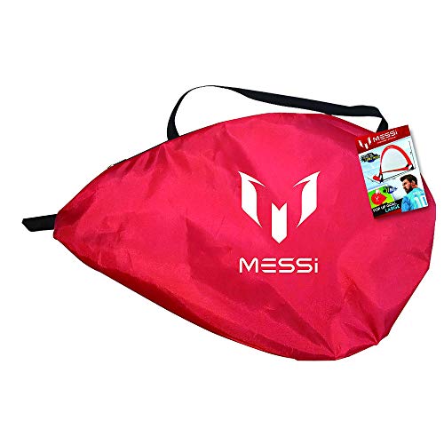 MESSI TRAINING SYSTEM Leo Messi Portería Plegable Pop-Up tamaño Grande, Color roja (TIGERHEAD MK0071A3)