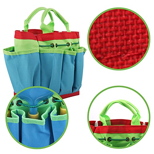 MeYuxg Juego de herramientas de jardín para niños, 10 piezas, juego de herramientas de jardín para niños, con pala y bolsa de regar, regalo para el día del niño