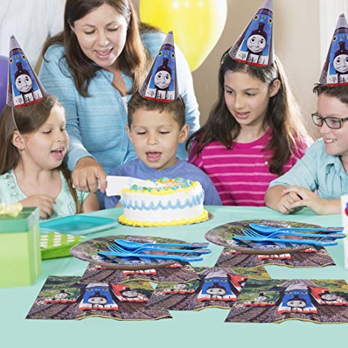 MFHX Accesorios de Fiesta Juego de 9 Piezas Set Vajilla, Vajilla de Cumpleaños Incluyendo Platos, Cubiertos, Servilletas, Banderín y Mantel (6 Personas)