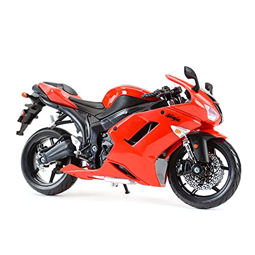 MHDTN El Maquetas Coche Motocross Fantastico 1︰12 para Kawasaki Ninja ZX-6R Colección De Motocicletas De Fundición A Presión Estática Deportiva Hobby Boy Girl Regalo Expresión De Amor (Color : Rojo)