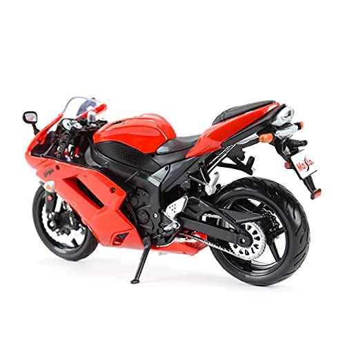 MHDTN El Maquetas Coche Motocross Fantastico 1︰12 para Kawasaki Ninja ZX-6R Colección De Motocicletas De Fundición A Presión Estática Deportiva Hobby Boy Girl Regalo Expresión De Amor (Color : Rojo)