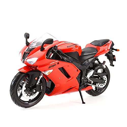 MHDTN El Maquetas Coche Motocross Fantastico 1︰12 para Kawasaki Ninja ZX-6R Colección De Motocicletas De Fundición A Presión Estática Deportiva Hobby Boy Girl Regalo Expresión De Amor (Color : Rojo)