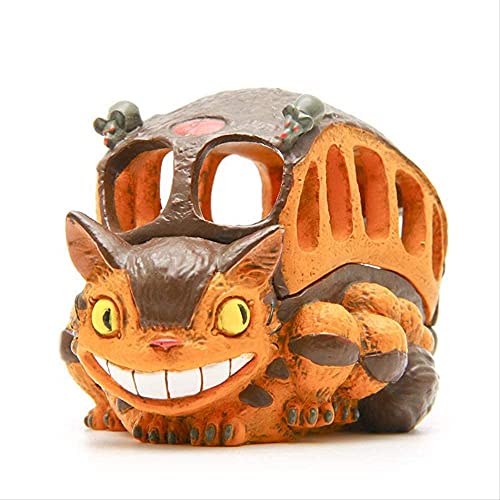 Mi Vecino Totoro Cat Bus Figura Juguetes DIY Multifuncional Totoro Bus Resina Figura Modelo Juguete Caja de Almacenamiento