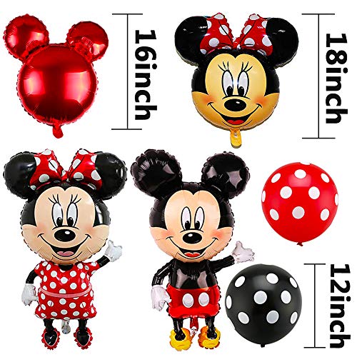 Mickey Themed Decoraciones de Fiesta, BESTZY Mickey Party Globos Artículos de Fiesta de Mickey y Minnie para Fiestas de Cumpleaños Decoraciones