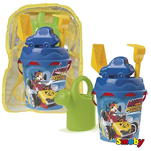 Mickey y Los Superpilotos- Mickey and The Roadster Racers Mochila de Playa Completa, Color (Smoby 863038)