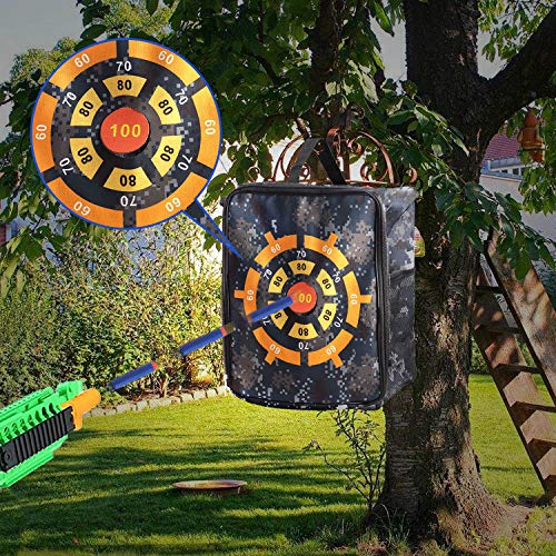 Migaven Chaleco Táctico para Niños, Traje de Chaqueta y Mochila Multifuncional para Nerf Elite Series Toy Gun N-Strike con Clip de Bala Pulsera Suave Paño de Calavera Gafas Niños