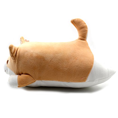 Millffy Nuevo lindo Shiba Inu peluche juguetes de peluche Super Soft Chai perro felpa almohada perro culo almohada niños juguetes (Brown Corgi, 55 cm 21.7 pulgadas