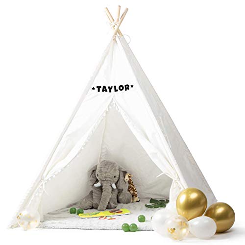 Milliard Tipi Infantil Tienda para Niños con Colchoneta y Ventana, Personalizable Tienda Campaña Casa de Juegos para Interior y Exterior - 100% Algodón