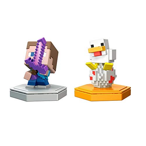 Minecraft Boost Pack de 2 Minifiguras Steve y Chicken (Mattel GKT42)