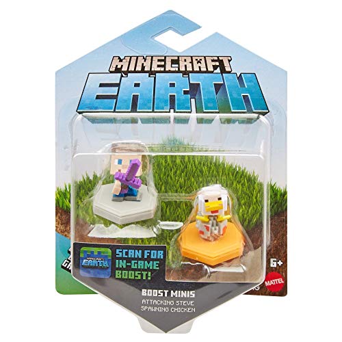 Minecraft Boost Pack de 2 Minifiguras Steve y Chicken (Mattel GKT42)