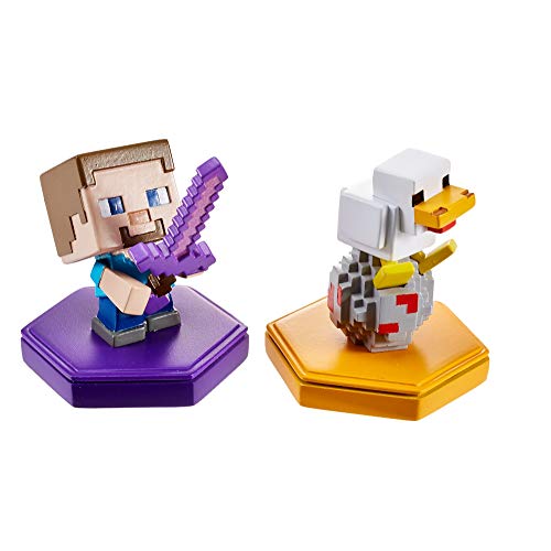 Minecraft Boost Pack de 2 Minifiguras Steve y Chicken (Mattel GKT42)