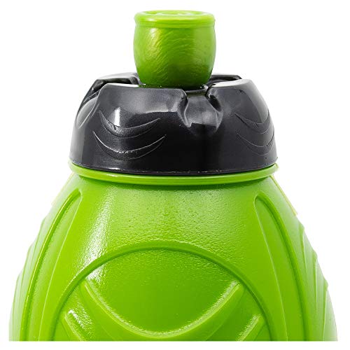 MINECRAFT | Botella de Agua Infantil con cierre antifugas | Cantimplora Reutilizable para niños con tapón anti goteo - Libre de BPA - 400 ML