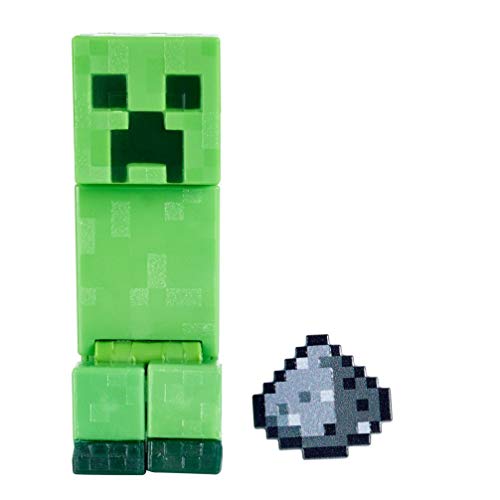 Minecraft Creeper Figura articulada de juguete con cubos de papel para construir, regalo para niños +6 años (Mattel GTT45)