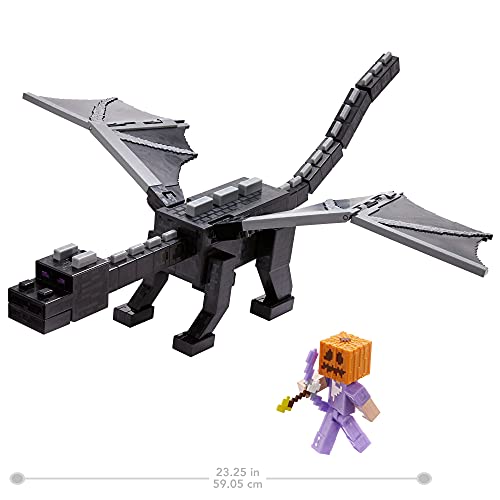 Minecraft Dragón de Ender definitivo Dragón de juguete con luces y sonidos, incluye 1 figura con accesorios Mattel GYR76