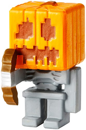 Minecraft Mini Figure 3-Pack, Alex with Enchanted Armor, Skeleton with Pumpkin Armor & Zombie At Door by Mattel