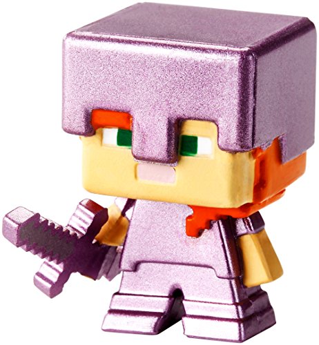 Minecraft Mini Figure 3-Pack, Alex with Enchanted Armor, Skeleton with Pumpkin Armor & Zombie At Door by Mattel