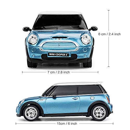 Mini Cooper Remote Radio Controlled Car 1:24 Scale Model Electric Toy R/C - Blue by Rastar