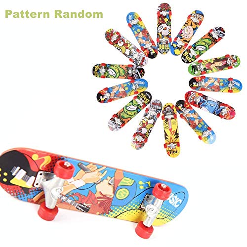 Mini Fingerboard, 6PCS Finger Skateboard Mini Finger Skate Tableros de Dedos Skatepark para Niños Juguete Regalo de Cumpleaños Favores de Fiesta (Patrón Al Azar)