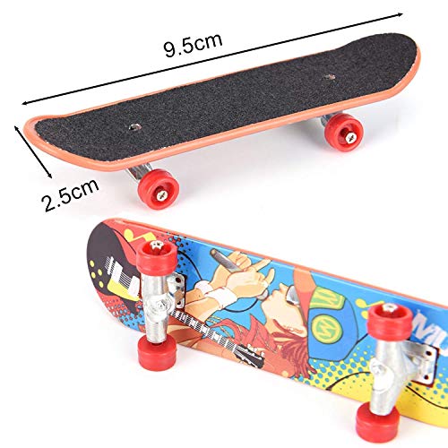 Mini Fingerboard, 6PCS Finger Skateboard Mini Finger Skate Tableros de Dedos Skatepark para Niños Juguete Regalo de Cumpleaños Favores de Fiesta (Patrón Al Azar)