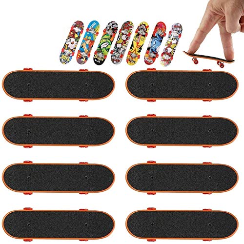 Mini Fingerboard, 6PCS Finger Skateboard Mini Finger Skate Tableros de Dedos Skatepark para Niños Juguete Regalo de Cumpleaños Favores de Fiesta (Patrón Al Azar)