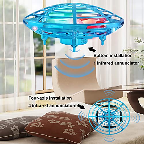 Mini UFO Drone Kids Flying Toy Mano y Control Remoto Inducción infrarroja Quadcopter 360 ° Flip Interactive Toys Regalos de cumpleaños para niños niñas