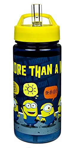 Minions - Botella de plástico (400 ml), diseño de Gru, mi villano favorito