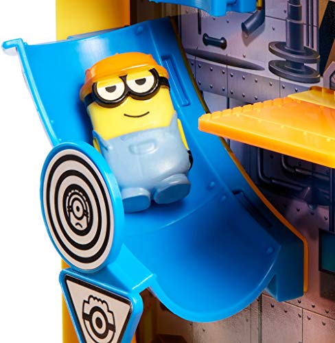 Minions GMD86 – Minions: en la búsqueda de los Mini-Boss Splat 'EMS, Juego de Obras de construcción, 2 Minion con iniciador Deluxe y Discos de fijación, Regalo para niños a Partir de 4 años